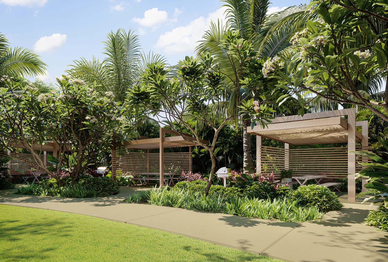 Render of cabanas