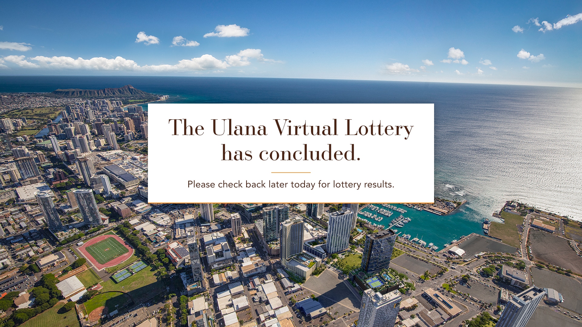 The Ulana Virtual Lottery has concluded